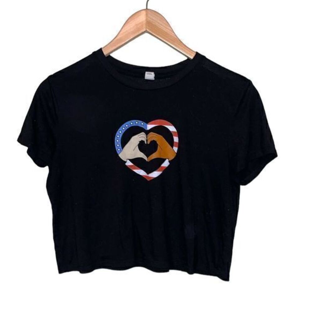 Bella+Canvas Flowy Collection Cropped T-Shirt with Heart